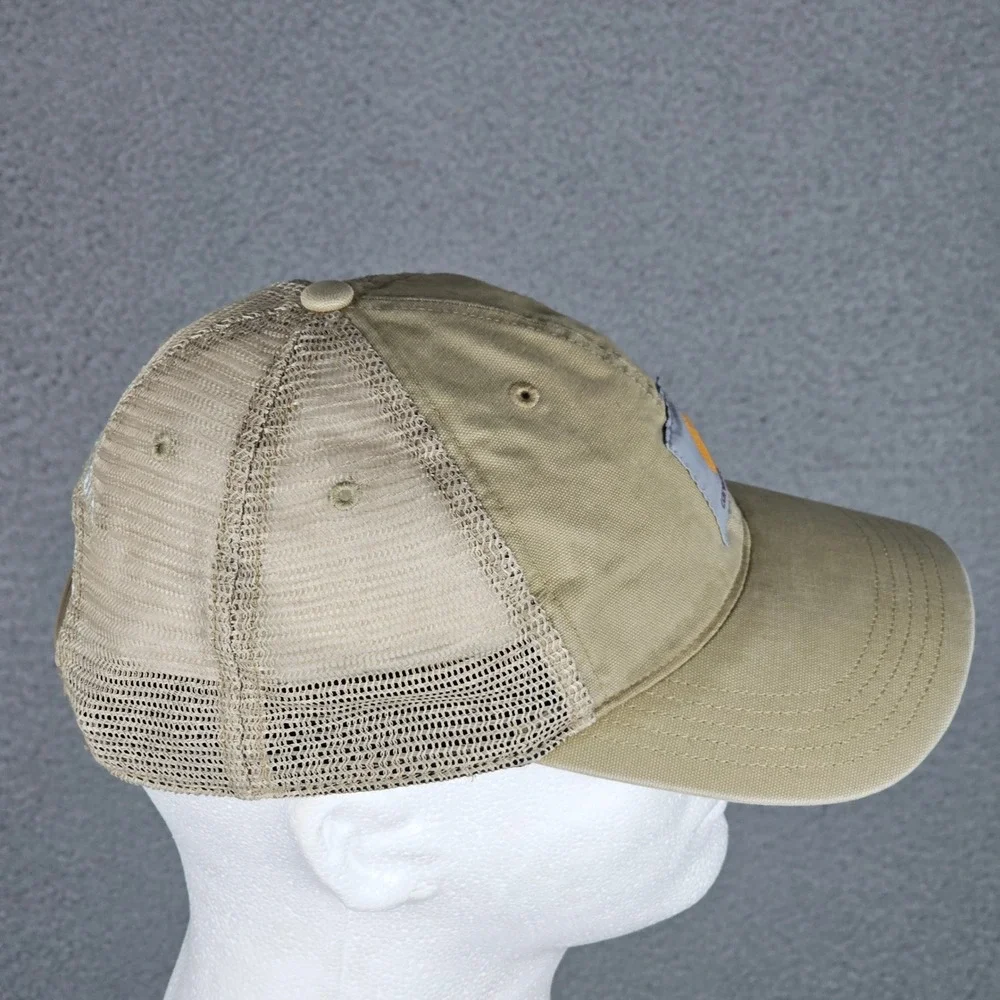 Carhartt Hat Mens OSFA Tan Buffalo Mesh-Back Cap Trucker Snapback 100286